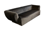 B-Ware KAWOLA Sofa NORLO 3-Sitzer Stoff velvet schwarz