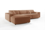 B-Ware KAWOLA Sofa RANI Ecksofa Cord rost Recamiere links