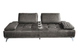 B-Ware KAWOLA Sofa WIOLO Schlafsofa Daybed Leder grau