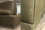 B-Ware KAWOLA Sofa WIOLO Schlafsofa Daybed Leder moosgrün