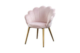 B-Ware KAWOLA Stuhl CARLA Esszimmerstuhl Velvet rosa Fuß gold