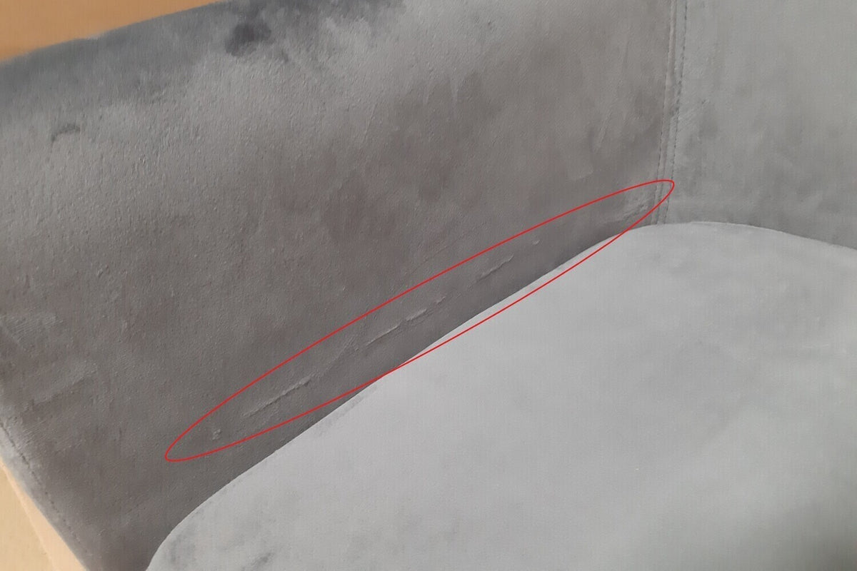B-Ware KAWOLA Stuhl MONTY Designstuhl Velvet cremeweiß