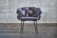 B-Ware KAWOLA Stuhl MONTY Designstuhl Velvet grau