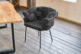B-Ware KAWOLA Stuhl MONTY Designstuhl Velvet schwarz