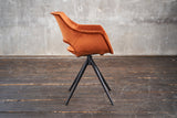 B-Ware KAWOLA Stuhl ZAJA Esszimmerstuhl Velvet drehbar cognac