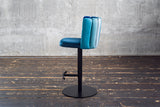 KAWOLA Barhocker JADA Drehstuhl höhenverstellbar Velvet blau
