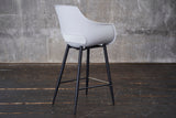 KAWOLA Barhocker ZAJA Barstuhl Sitzhöhe 76 cm Kunststoff weiß