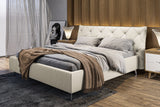 KAWOLA Bett ANNY Polsterbett Leder weiß, 200 x 160 cm, 111