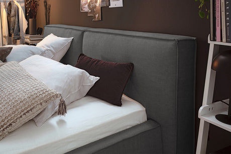 KAWOLA Bett CARLO Polsterbett Stoff anthrazit
