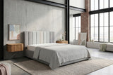 KAWOLA Bett CATTURA Polsterbett Velvet grau, 200 x 160 cm, Mit Lattenrost