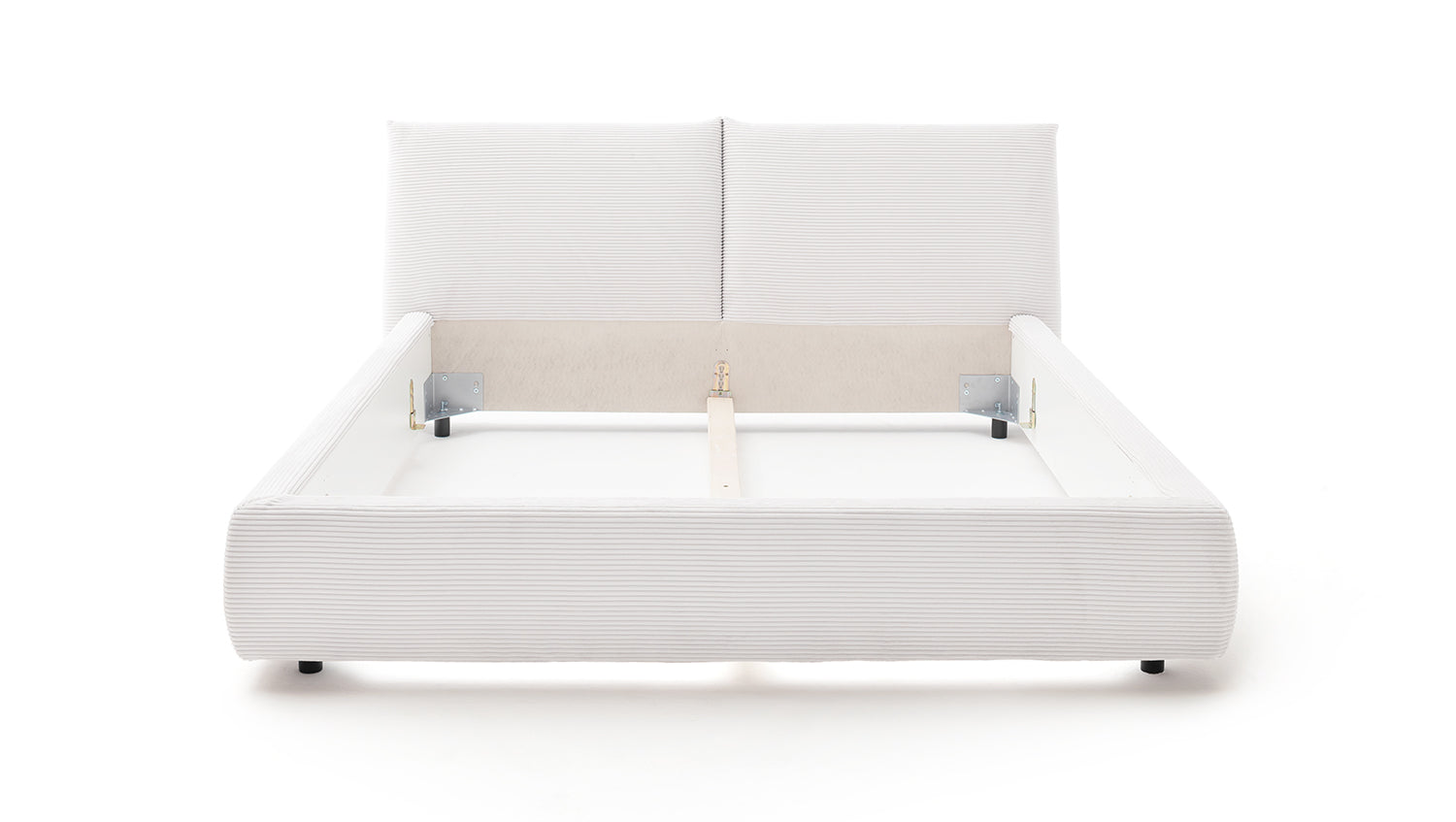 KAWOLA Bett HENRY Polsterbett Cord cremeweiß