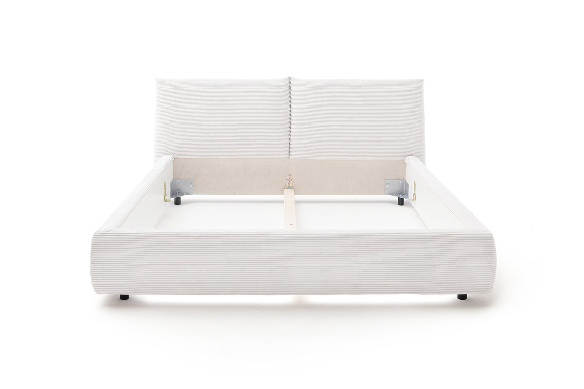 KAWOLA Bett HENRY Polsterbett Cord cremeweiß