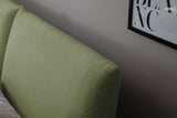 KAWOLA Bett HENRY Polsterbett Cord olivgrün