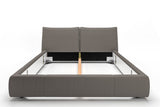 KAWOLA Bett HENRY Polsterbett Leder grau