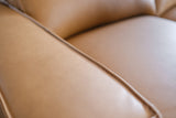 KAWOLA Big Sofa DORI motorischer Sitzvorzug Leder cognac