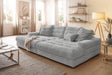 KAWOLA Big Sofa LANA Stoff grau