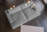 KAWOLA Big Sofa MADELINE Cord grau