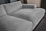 KAWOLA Big Sofa MADELINE Cord grau