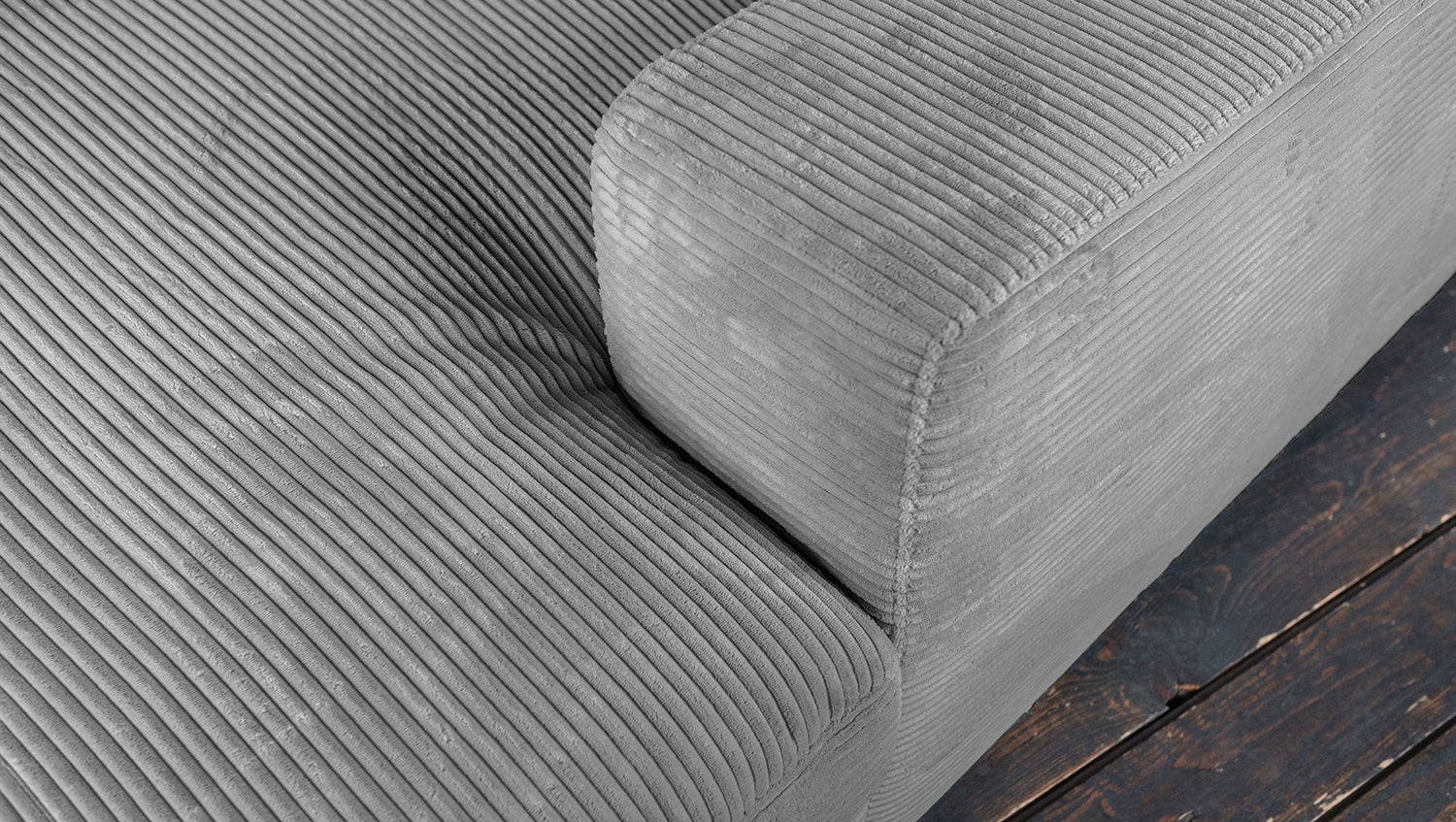 KAWOLA Big Sofa MADELINE Cord grau
