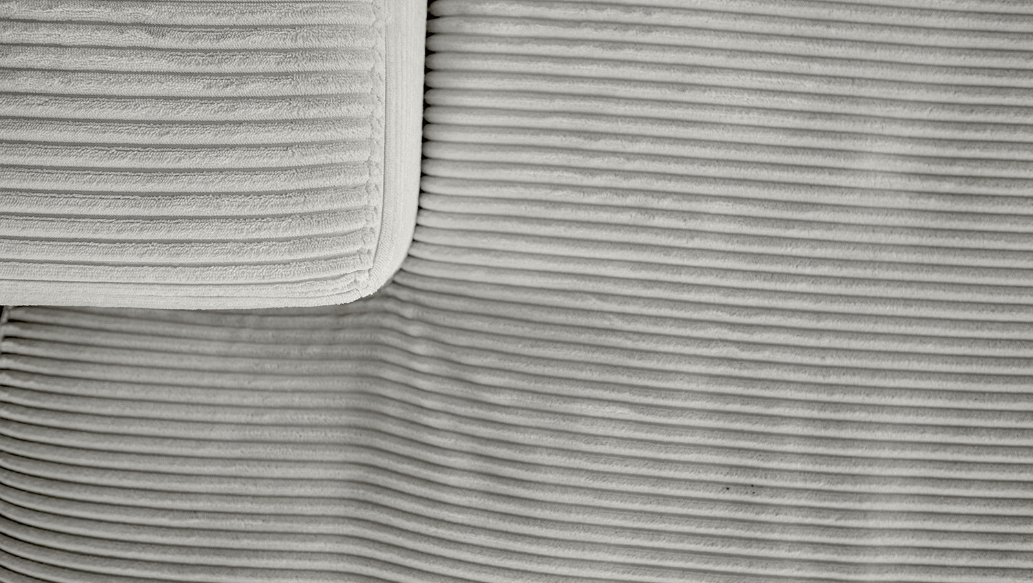 KAWOLA Big Sofa MADELINE Cord hellgrau