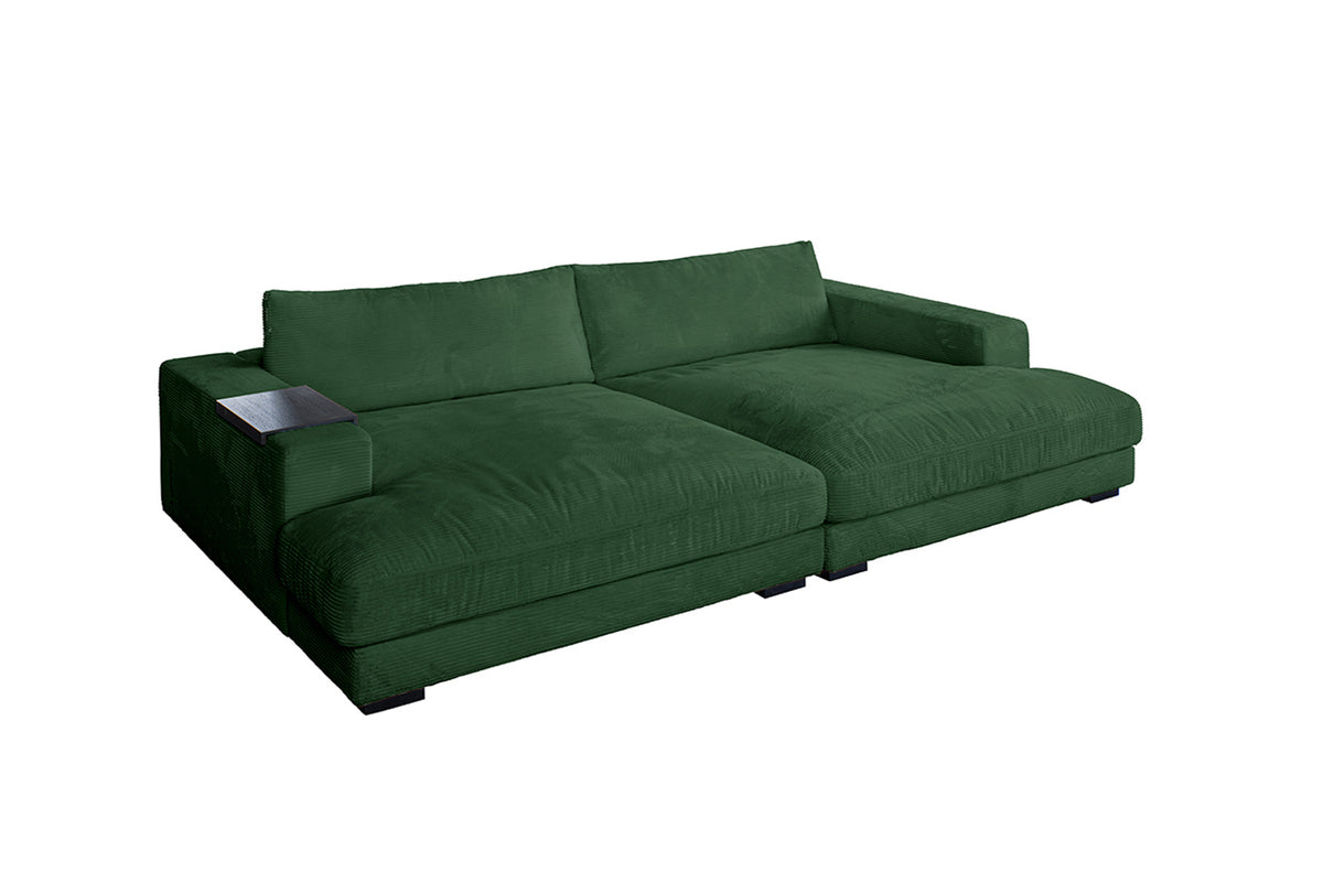 KAWOLA Big Sofa MADELINE Cord smaragd
