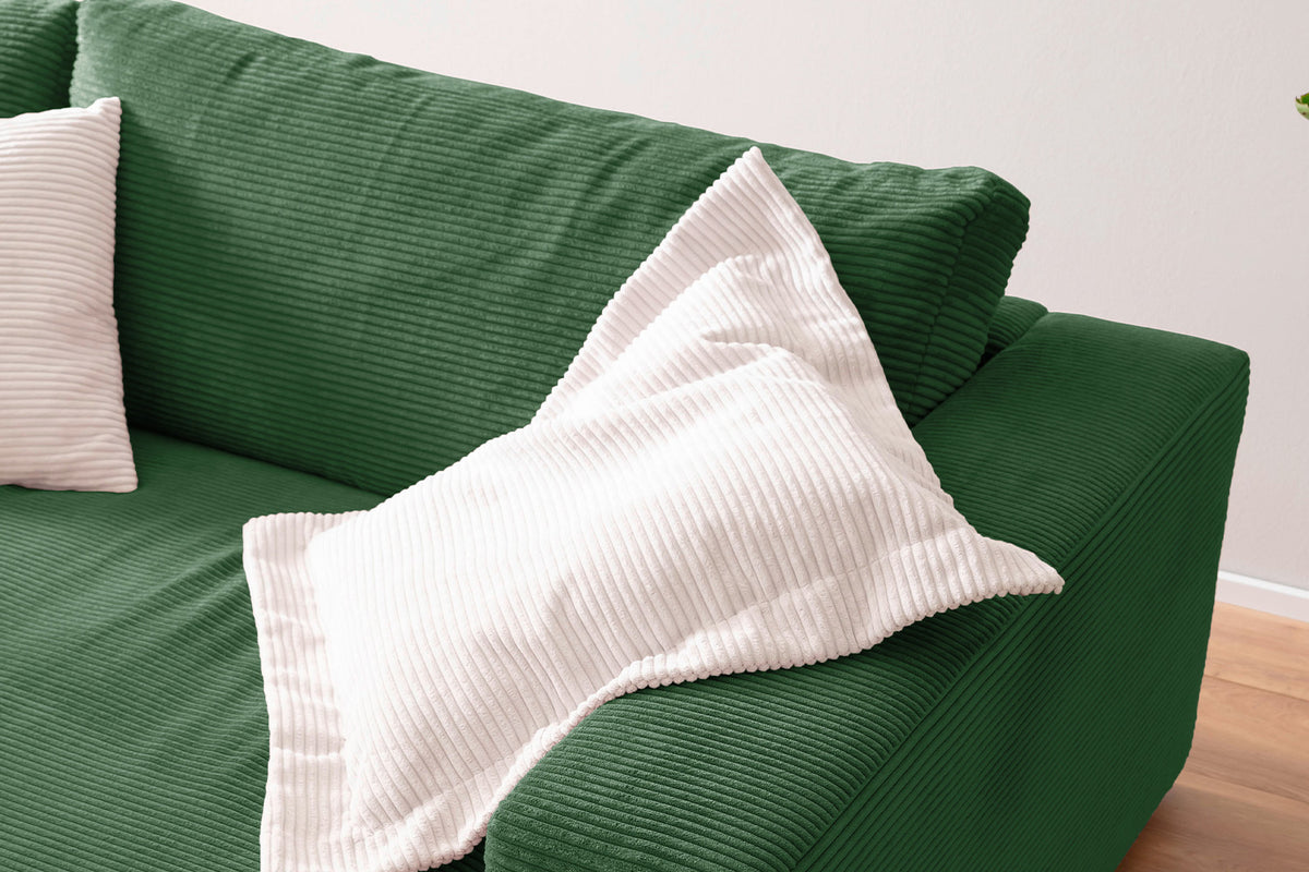 KAWOLA Big Sofa MADELINE Cord smaragd