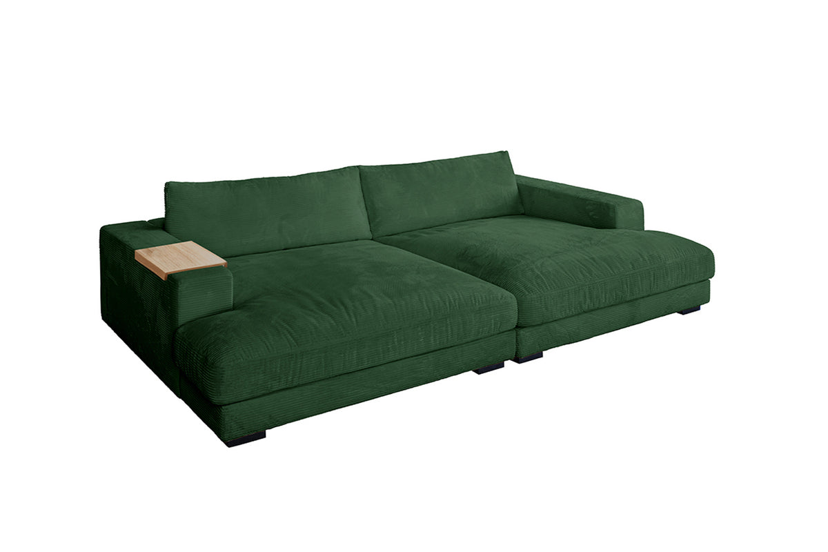 KAWOLA Big Sofa MADELINE Cord smaragd