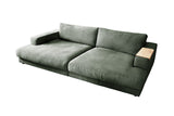 KAWOLA Big Sofa MADELINE Stoff olivgrün
