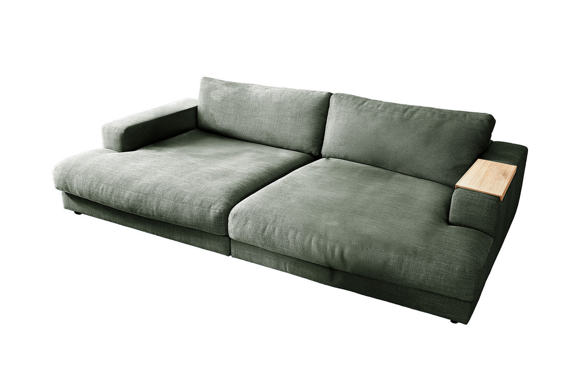 KAWOLA Big Sofa MADELINE Stoff olivgrün