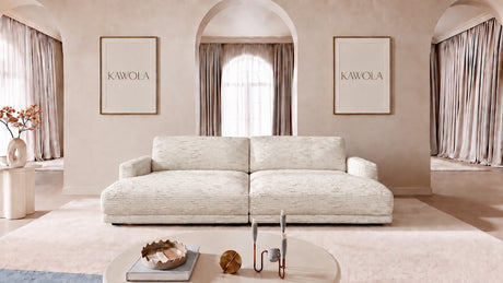 KAWOLA Big Sofa MARLIN Stoff beige