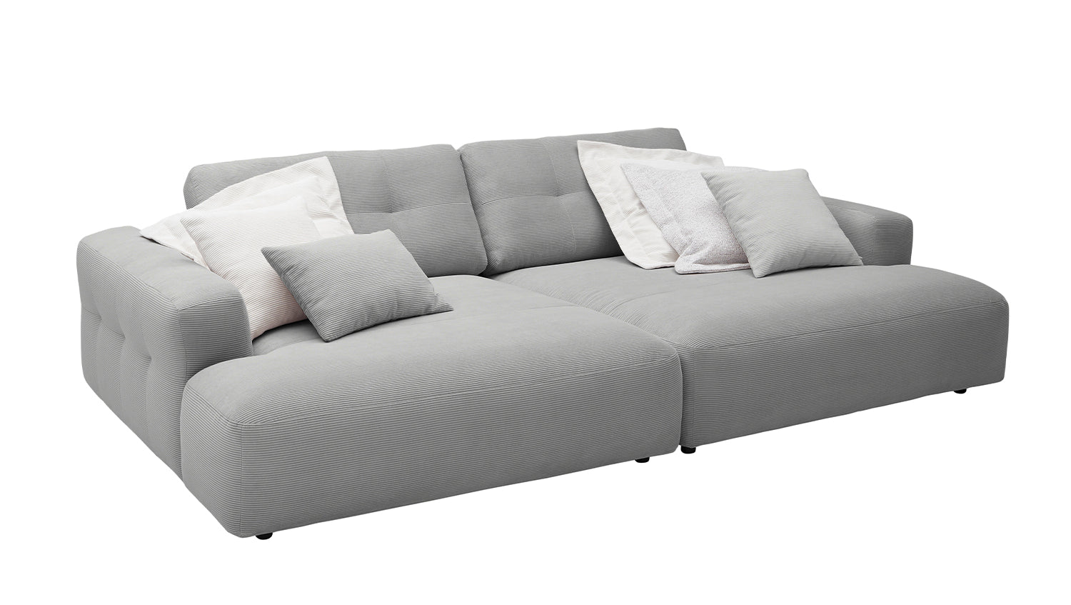 KAWOLA Big Sofa MIKA Feincord grau