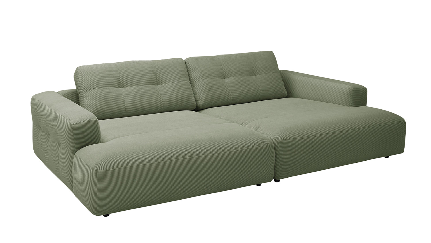 KAWOLA Big Sofa MIKA Feincord olivgrün