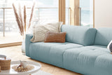 KAWOLA Big Sofa PALACE 3-Sitzer mit Sitztiefenverstellung Cord hellblau