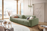 KAWOLA Big Sofa PALACE 3-Sitzer mit Sitztiefenverstellung Cord olivgrün