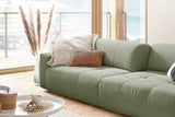 KAWOLA Big Sofa PALACE 3-Sitzer mit Sitztiefenverstellung Cord olivgrün