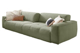 KAWOLA Big Sofa PALACE 3-Sitzer mit Sitztiefenverstellung Cord olivgrün