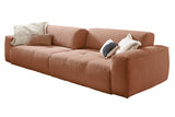 KAWOLA Big Sofa PALACE 3-Sitzer mit Sitztiefenverstellung Cord rost