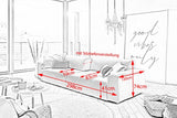 KAWOLA Big Sofa PALACE 3-Sitzer mit Sitztiefenverstellung Leder brandy