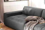 KAWOLA Big Sofa PALACE 3-Sitzer mit Sitztiefenverstellung Leder schwarz
