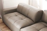 KAWOLA Big Sofa PALACE 3-Sitzer mit Sitztiefenverstellung Leder taupe