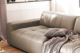 KAWOLA Big Sofa PALACE 3-Sitzer mit Sitztiefenverstellung Leder taupe