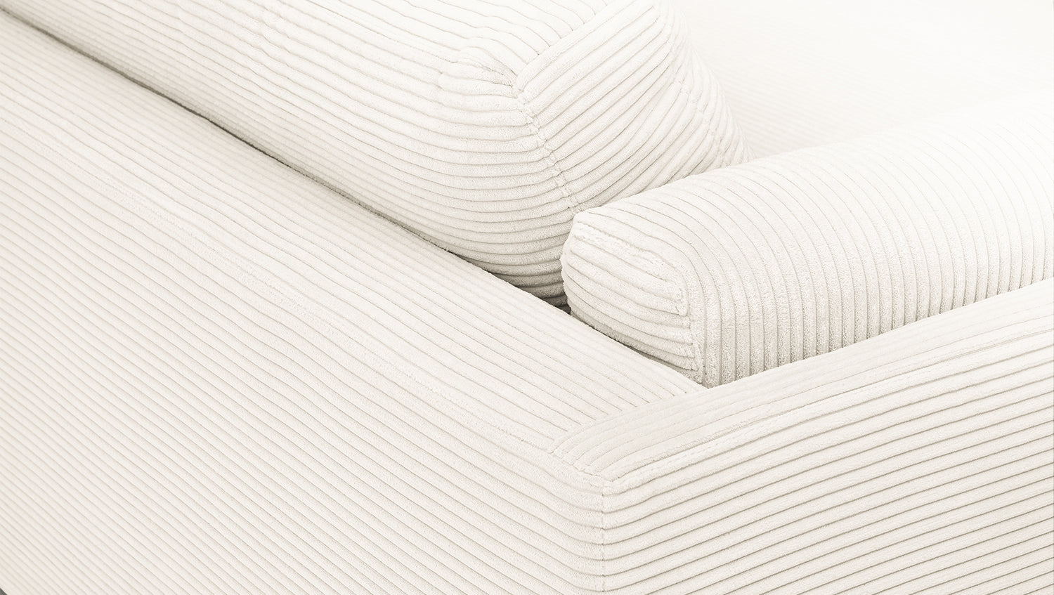 KAWOLA Big Sofa RAINA Cord cremeweiß