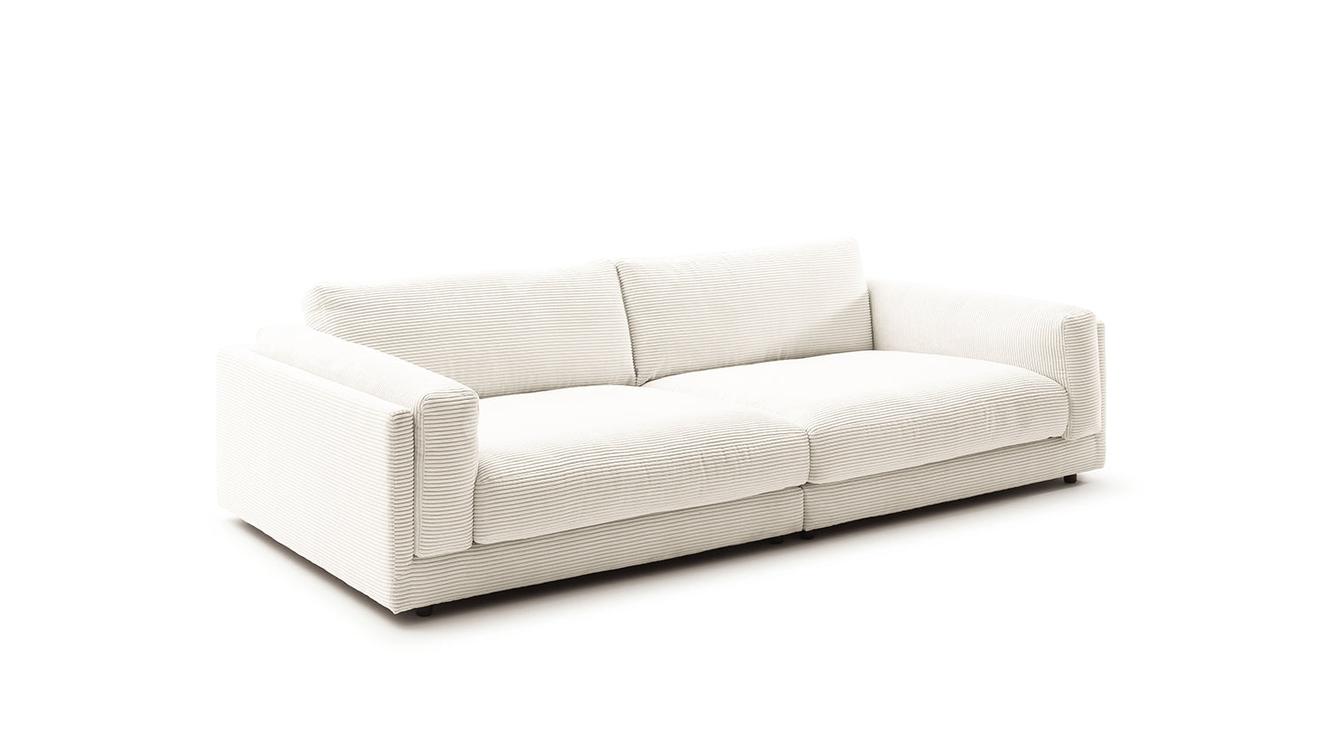 KAWOLA Big Sofa RAINA Cord cremeweiß