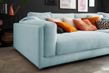 KAWOLA Big Sofa RAINA Cord hellblau