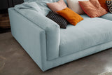 KAWOLA Big Sofa RAINA Cord hellblau