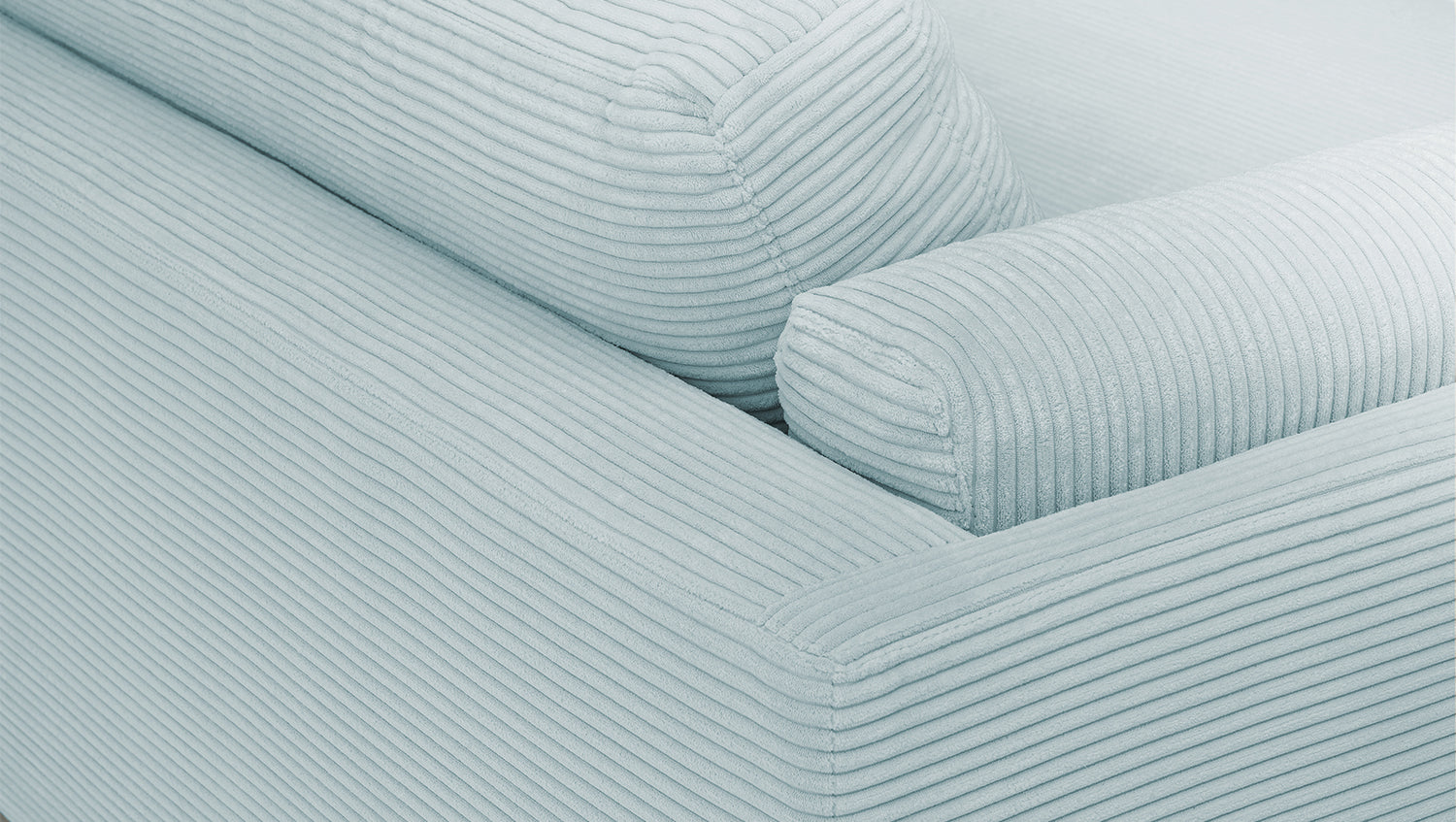 KAWOLA Big Sofa RAINA Cord hellblau