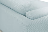 KAWOLA Big Sofa RAINA Cord hellblau