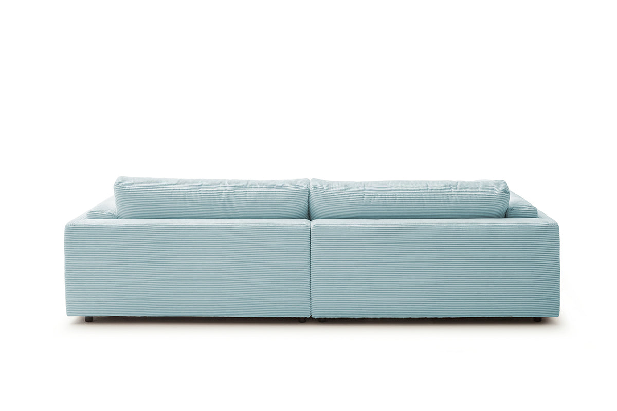 KAWOLA Big Sofa RAINA Cord hellblau
