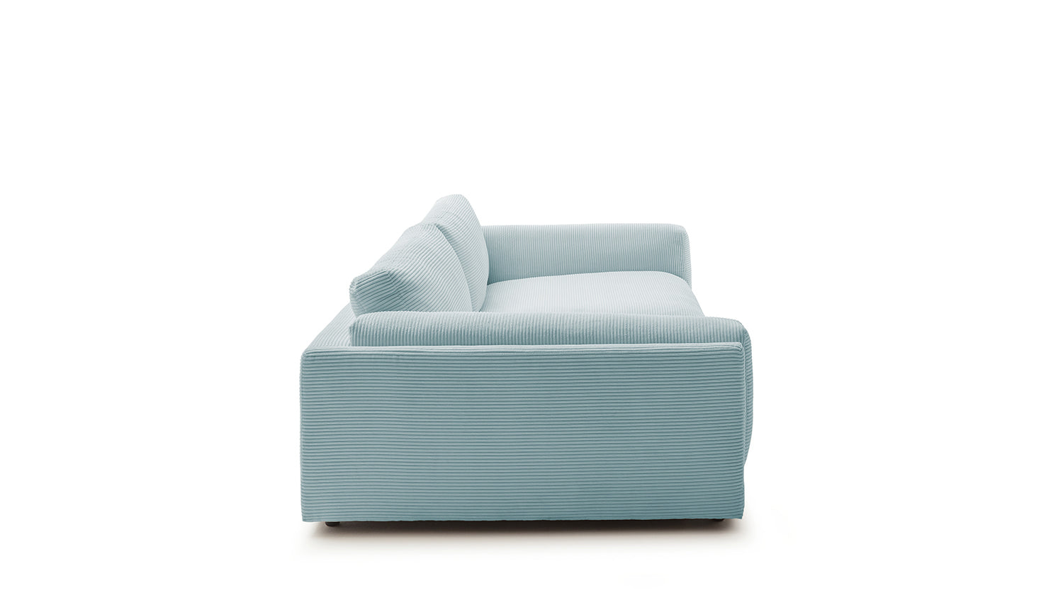 KAWOLA Big Sofa RAINA Cord hellblau