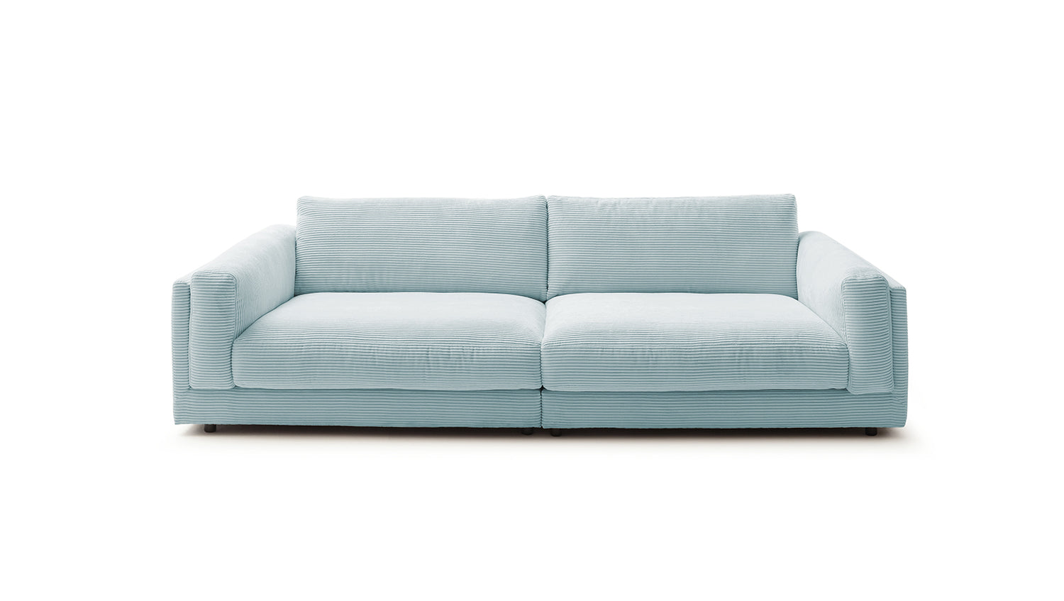 KAWOLA Big Sofa RAINA Cord hellblau